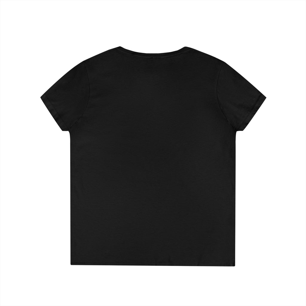 Ladies' V-Neck T-Shirt — Forest Mountain Meadow Graphic