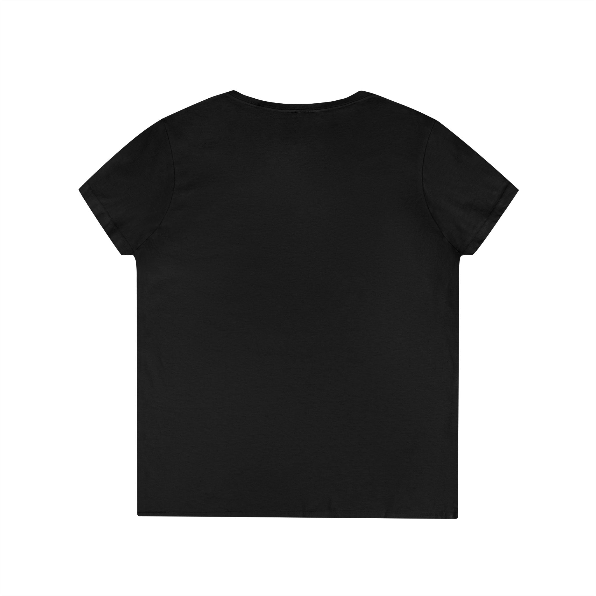 Ladies' V-Neck T-Shirt — Forest Mountain Meadow Graphic