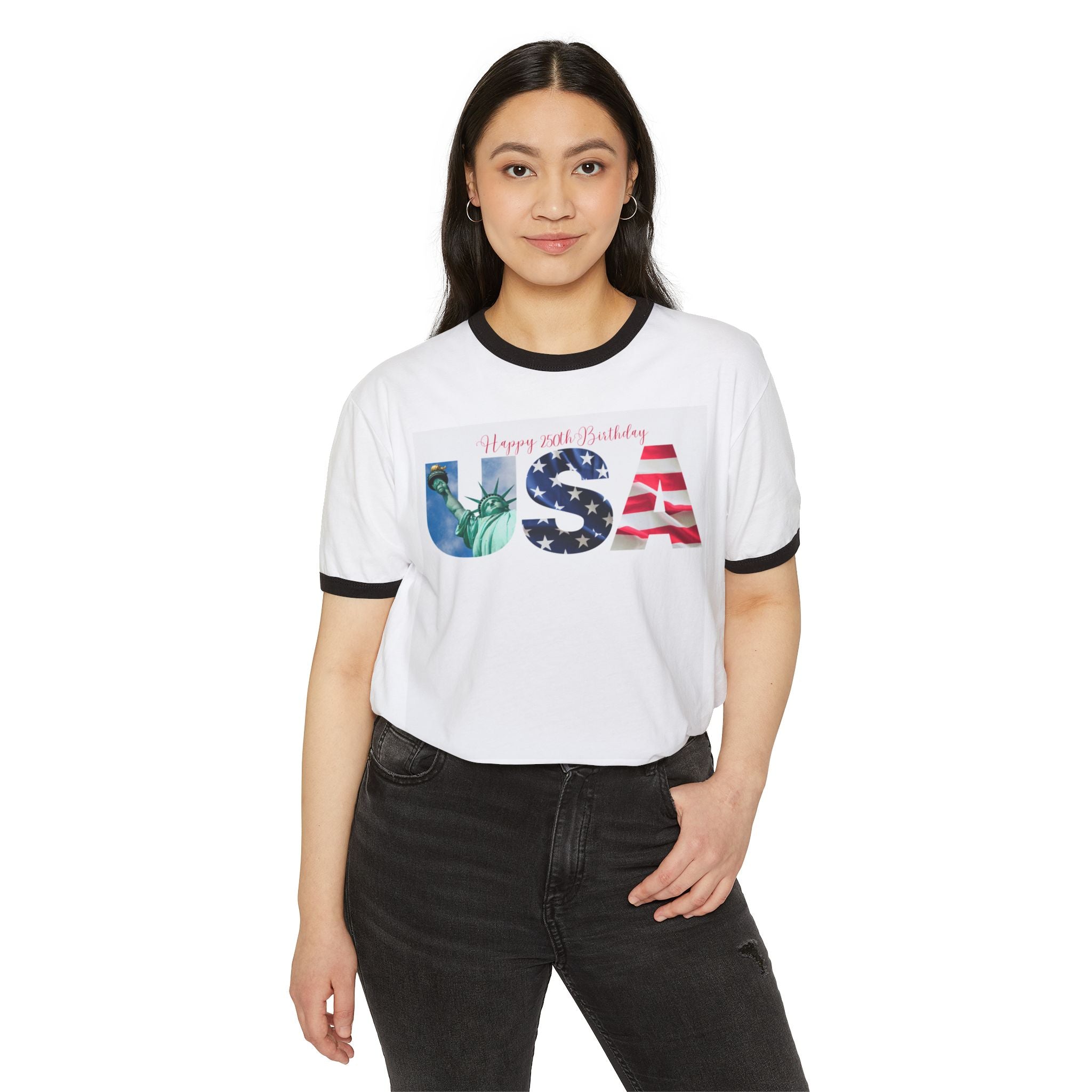 Happy 250th Birthday USA Ringer T-Shirt